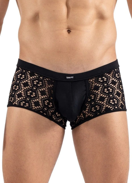 schwarzer Boxer Shorts 2407-67 von Look Me - S / Black - Herren-Shorts