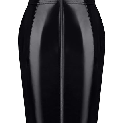 schwarzer Damen-Rock TDFinija001 von Demoniq Total Domination Collection - halblanger Rock