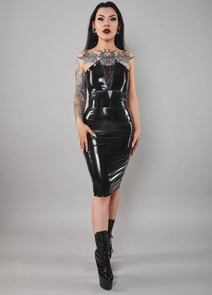 schwarzer Damen-Rock TDFinija001 von Demoniq Total Domination Collection - S, M, L, XL, XXL / schwarz - halblanger Rock