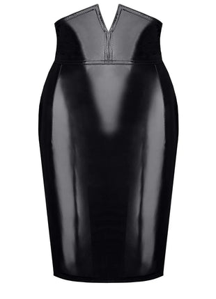 schwarzer Damen-Rock TDFinija001 von Demoniq Total Domination Collection - S / schwarz - halblanger Rock