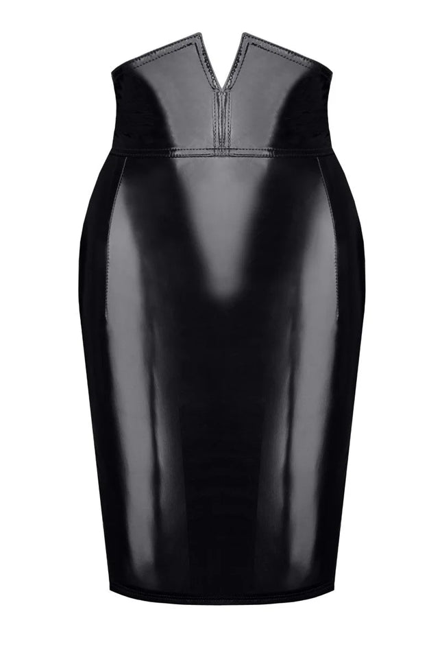 schwarzer Damen-Rock TDFinija001 von Demoniq Total Domination Collection - S / schwarz - halblanger Rock