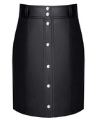 schwarzer Damen-Rock TDLeonore001 von Demoniq Total Domination Collection - S / schwarz - Minirock
