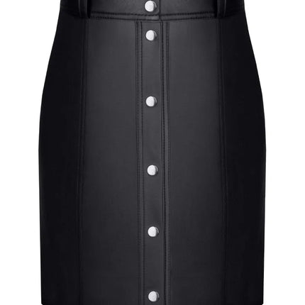 schwarzer Damen-Rock TDLeonore001 von Demoniq Total Domination Collection - S / schwarz - Minirock