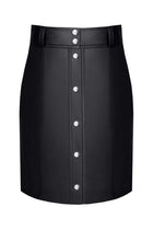 schwarzer Damen-Rock TDLeonore001 von Demoniq Total Domination Collection - S / schwarz - Minirock