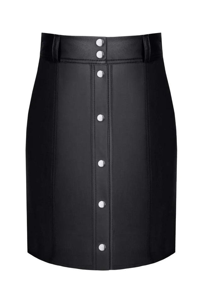 schwarzer Damen-Rock TDLeonore001 von Demoniq Total Domination Collection - S / schwarz - Minirock