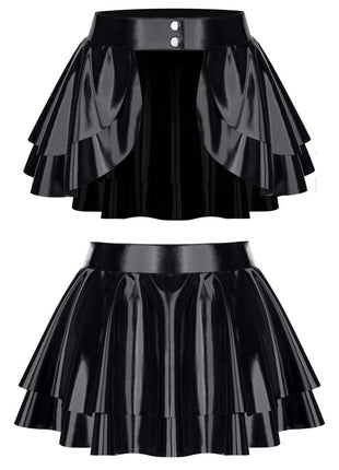 schwarzer Damen-Rock TDMadlene001 von Demoniq Total Domination Collection - S / schwarz - Minirock