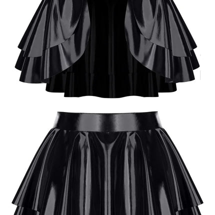 schwarzer Damen-Rock TDMadlene001 von Demoniq Total Domination Collection - S / schwarz - Minirock