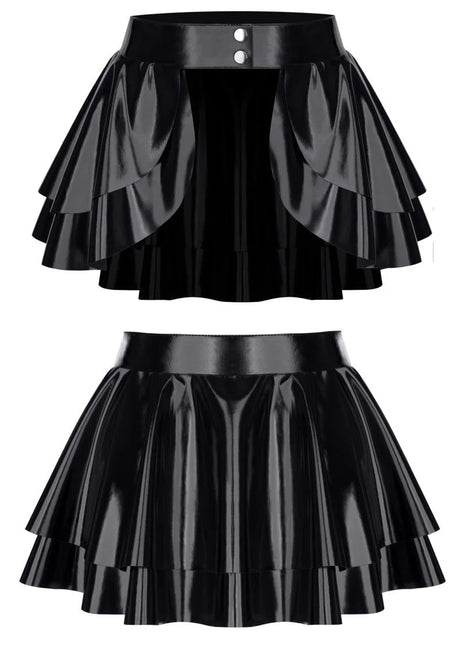 schwarzer Damen-Rock TDMadlene001 von Demoniq Total Domination Collection - S / schwarz - Minirock