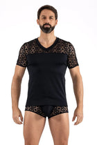 schwarzer Herren T-Shirt 2407-81 von Look Me - S / schwarz - Herren-Shirt