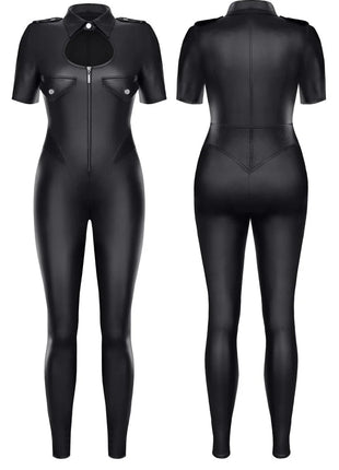 schwarzer Jumpsuit TDMitsuko001 von Demoniq - S / Black - Overall