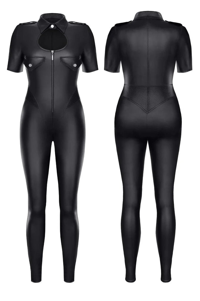 schwarzer Jumpsuit TDMitsuko001 von Demoniq - S / Black - Overall