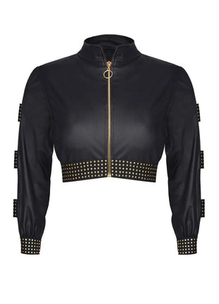 schwarzer kurze Damen Jacke CBMartha001 von Demoniq Cash Baby Collection - M / Black - Jacke