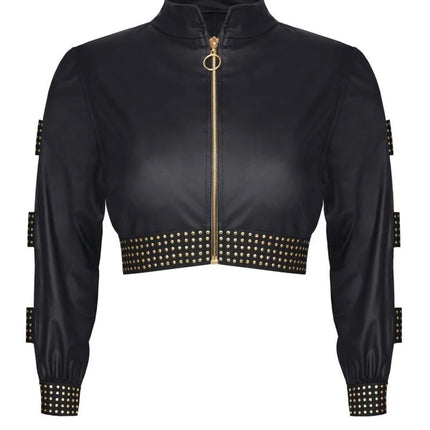 schwarzer kurze Damen Jacke CBMartha001 von Demoniq Cash Baby Collection - M / Black - Jacke