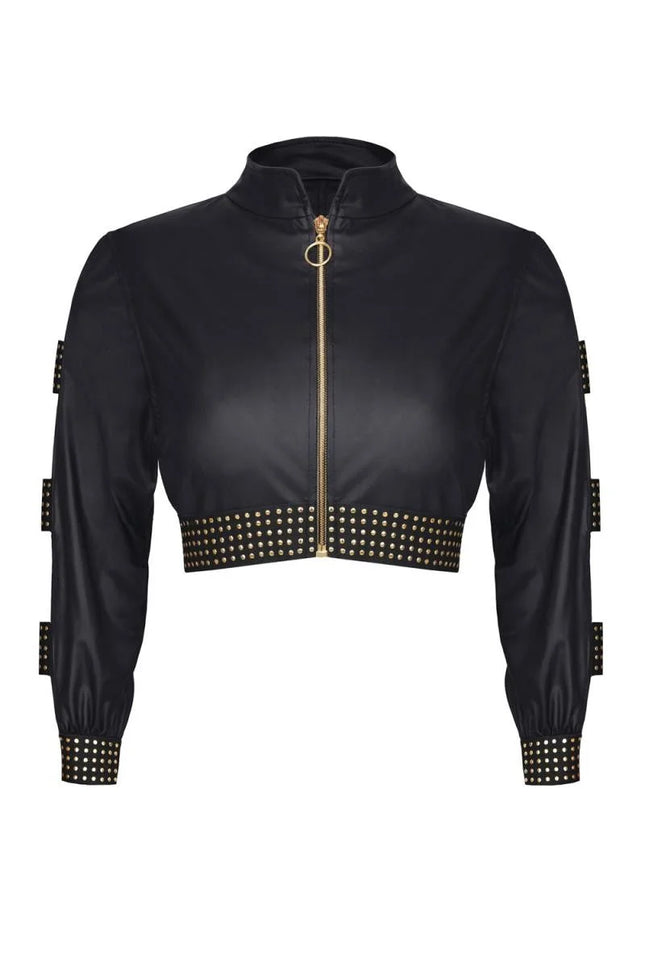 schwarzer kurze Damen Jacke CBMartha001 von Demoniq Cash Baby Collection - M / Black - Jacke