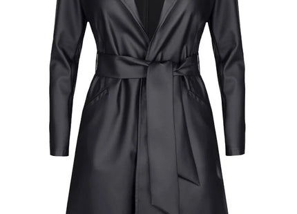 schwarzer Mantel TDSelina001 von Demoniq Total Domination Collection - S / Black - Mantel