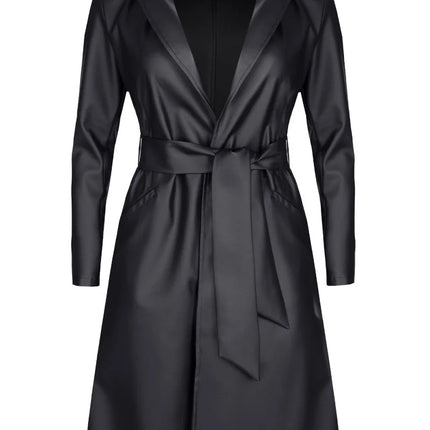 schwarzer Mantel TDSelina001 von Demoniq Total Domination Collection - S / Black - Mantel