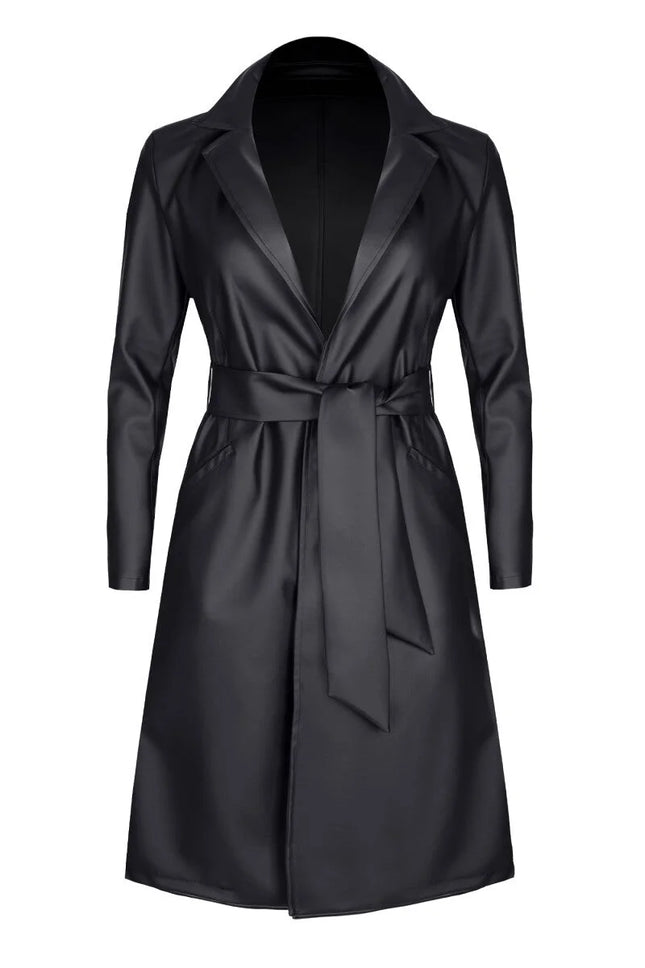 schwarzer Mantel TDSelina001 von Demoniq Total Domination Collection - S / Black - Mantel