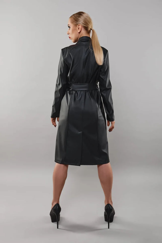 schwarzer Mantel TDSelina001 von Demoniq Total Domination Collection - Mantel