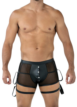 schwarzer Prison Shorts C4MRAV107 von Cut4Men - Herren-Shorts