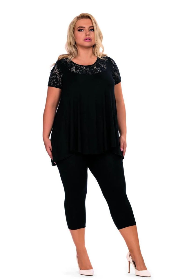schwarzer Pyjama H182234 von Hamana - 2XL / schwarz - Nachtwäsche