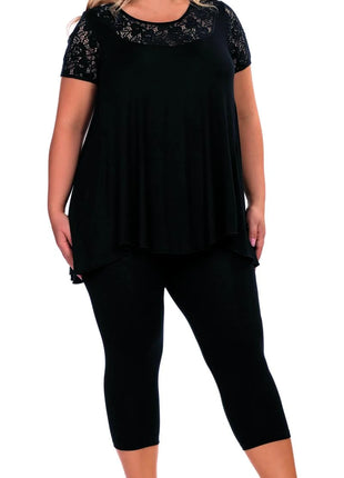 schwarzer Pyjama H182234 von Hamana - Nachtwäsche