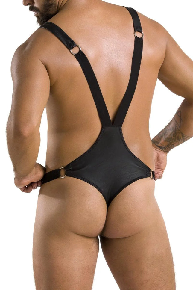 schwarzer String-Body 028 von Passion - Herren-Body