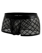 schwarzer Trunk Shorts mit Netz RAV110 von Cut4Men - S / Black - Herren-Shorts