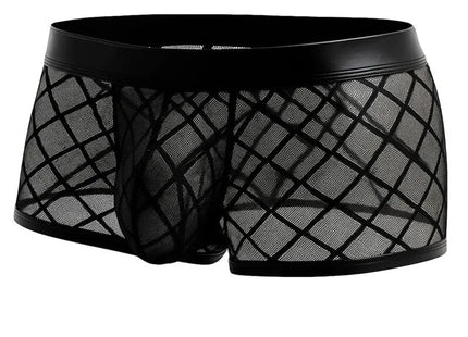 schwarzer Trunk Shorts mit Netz RAV110 von Cut4Men - S / Black - Herren-Shorts