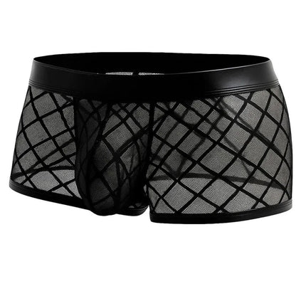 schwarzer Trunk Shorts mit Netz RAV110 von Cut4Men - S / Black - Herren-Shorts