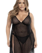 Schwarzes Babydoll Plus Size - MAL7498XBLK von Mapale - XL/2XL / Black - Babydolls