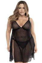 Schwarzes Babydoll Plus Size - MAL7498XBLK von Mapale - XL/2XL / Black - Babydolls