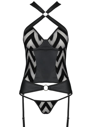 schwarzes Corset PA596207 - 2XL/3XL-6