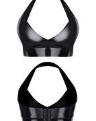 schwarzes Damen-Top TDBettina001 von Demoniq Total Domination Collection - S / schwarz - Top