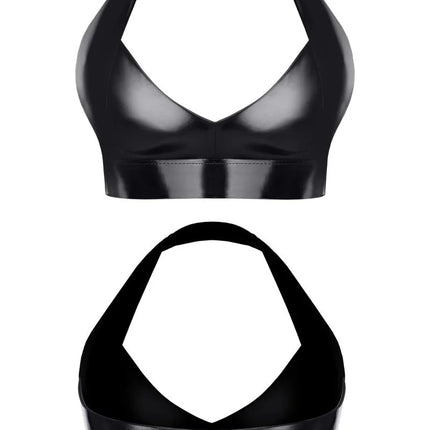 schwarzes Damen-Top TDBettina001 von Demoniq Total Domination Collection - S / schwarz - Top