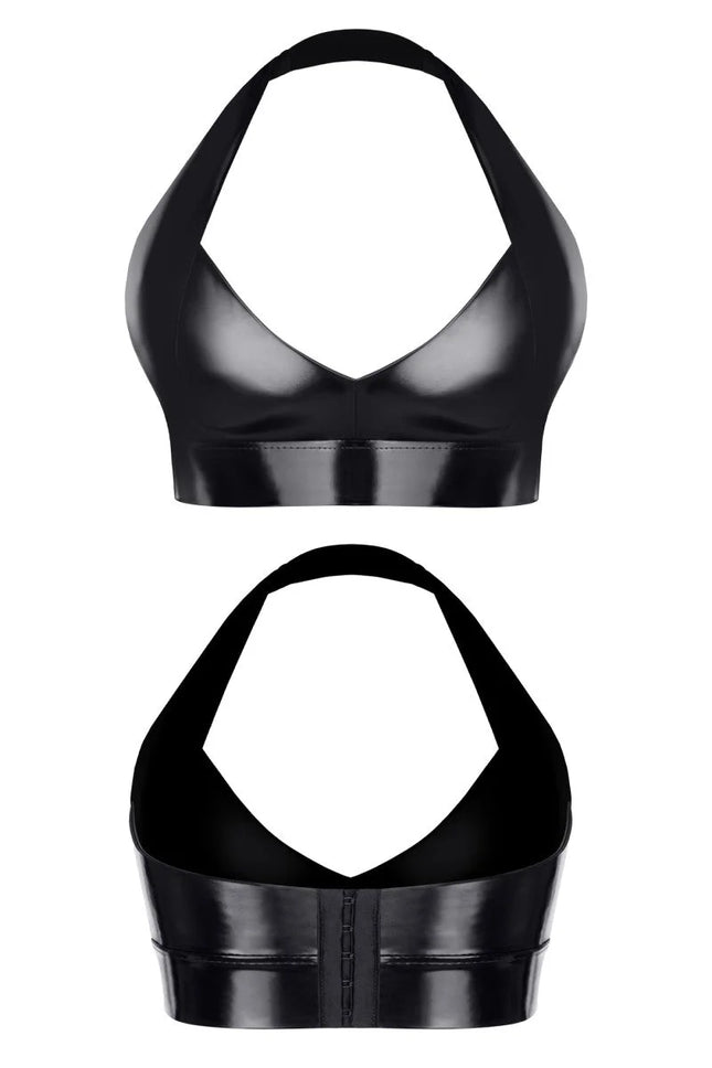 schwarzes Damen-Top TDBettina001 von Demoniq Total Domination Collection - S / schwarz - Top