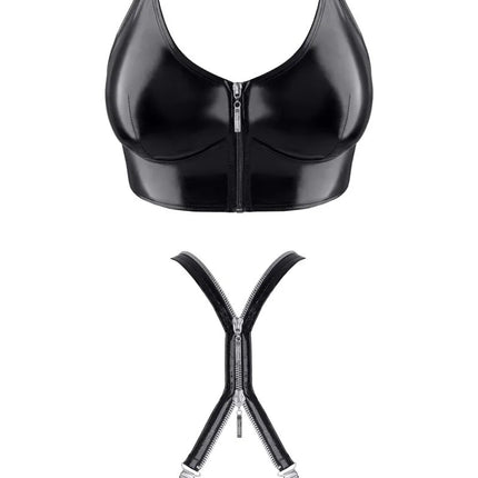 schwarzes Damen-Top TDEike001 von Demoniq Total Domination Collection - S / schwarz - Top