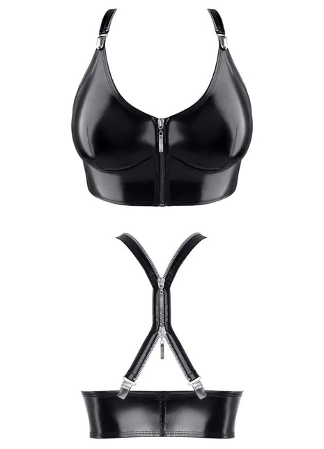 schwarzes Damen-Top TDEike001 von Demoniq Total Domination Collection - S / schwarz - Top