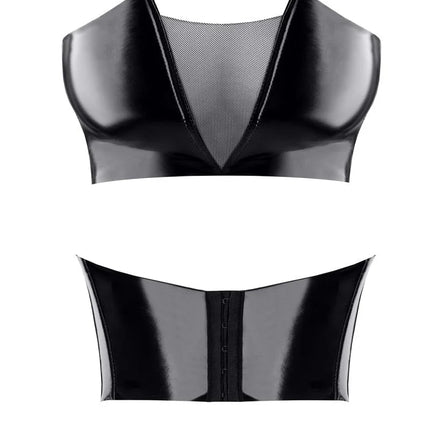 schwarzes Damen-Top TDGerda001 von Demoniq Total Domination Collection - S / schwarz - Top