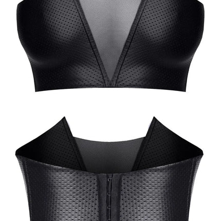 schwarzes Damen-Top TDHilda001 von Demoniq Total Domination Collection - S / schwarz - Top