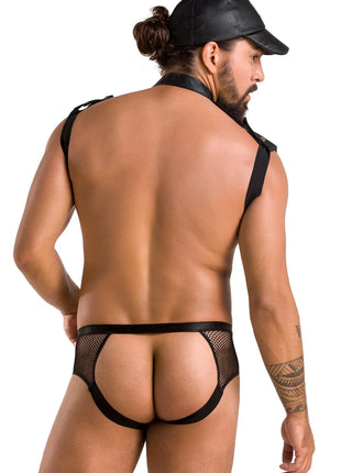schwarzes Harness Set 038 von Passion - Herren-Set