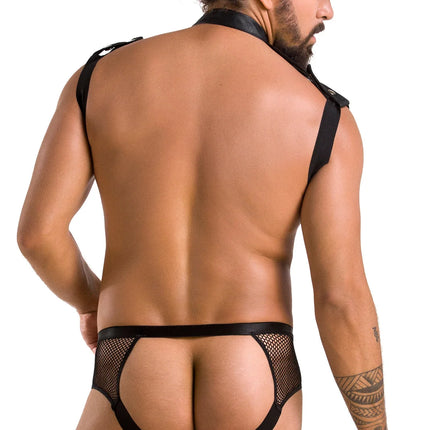 schwarzes Harness Set 038 von Passion - Herren-Set