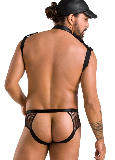 schwarzes Harness Set 038 von Passion - Herren-Set
