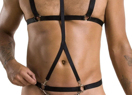 schwarzes Harness Set 039 von Passion - Herren-Set