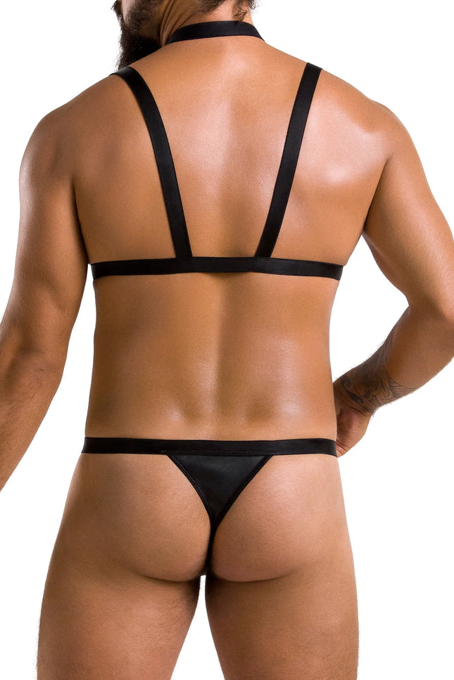 schwarzes Harness Set 039 von Passion - Herren-Set