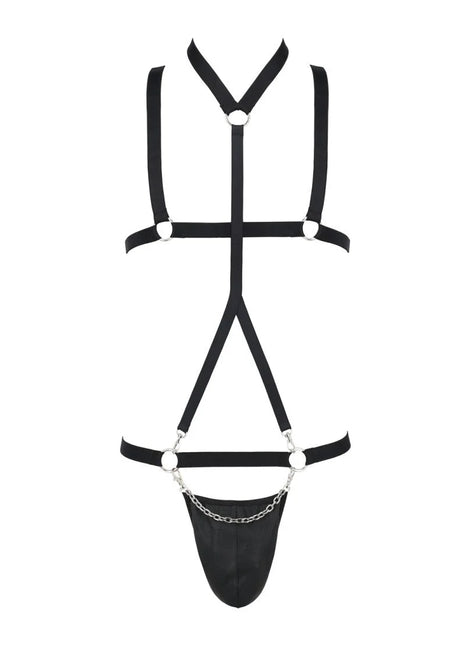 schwarzes Harness Set 039 von Passion - S/M / schwarz - Herren-Set
