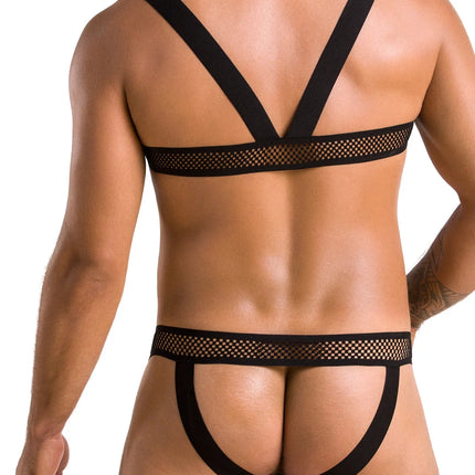 schwarzes Harness Set 043 von Passion - Herren-Set