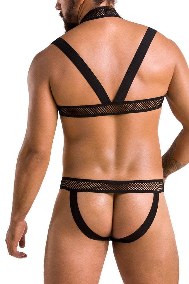 schwarzes Harness Set 043 von Passion - Herren-Set