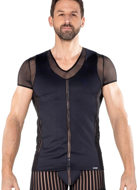 schwarzes Herren T-Shirt 2201-81 von Look Me - S / schwarz - Herren-Shirt