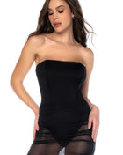 Schwarzes Kleid mit integriertem Body - MAL40003 von Mapale - S/M / schwarz - Minikleid