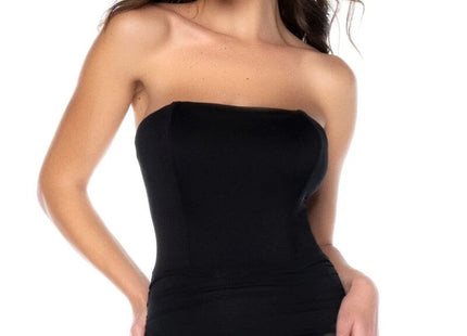 Schwarzes Kleid mit integriertem Body - MAL40003 von Mapale - S/M / schwarz - Minikleid
